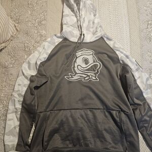 Oregon Gray and White Camouflage Hoodie